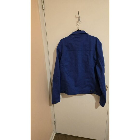 Ministry of Fashion Jean Jacket Womens Plus Size 2X Distress Moto Fall Blue NWT - Picture 2 of 11